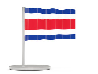Pin with flag of costa rica