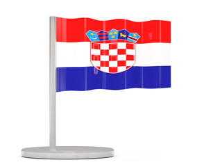 Pin with flag of croatia