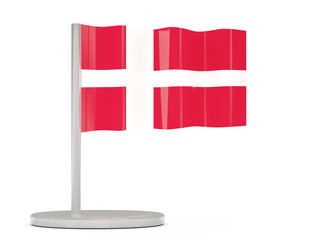 Pin with flag of denmark