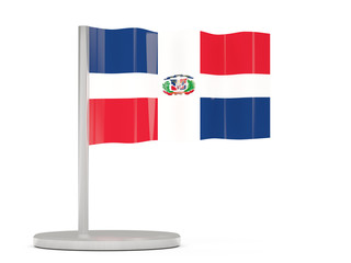 Pin with flag of dominican republic