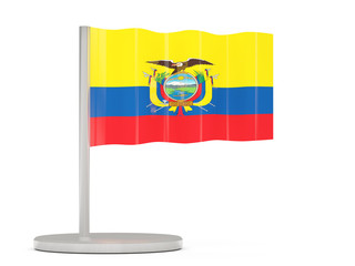 Pin with flag of ecuador