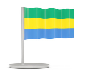 Pin with flag of gabon