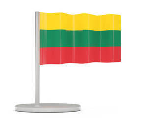 Pin with flag of lithuania