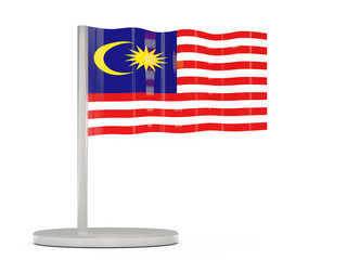 Pin with flag of malaysia