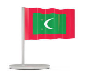 Pin with flag of maldives