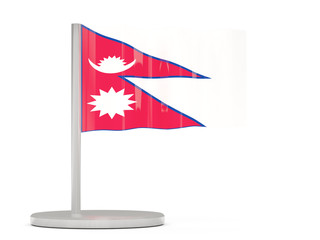 Pin with flag of nepal