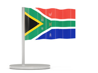 Pin with flag of south africa