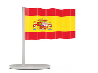 Pin with flag of spain