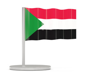 Pin with flag of sudan