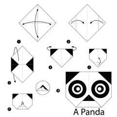 step by step instructions how to make origami A Panda.