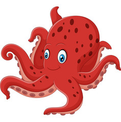Cartoon smiling octopus