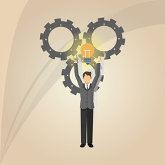 Graphic illustration of businesspeople, vector design