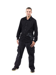 Fototapeta premium portrait of a man posing on white background
