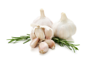 Garlic isolated on white
