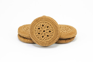 Chocolate cream sandwich biscuit