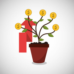 Graphic design of profit , editable vecctor