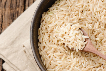 cooked brown rice