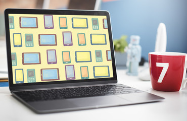 Digital Devices Technology Graphics Connection Concept