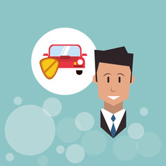 Illustration design of insurance, editable vecctor