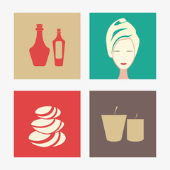 Graphic design of spa center, editable vecctor