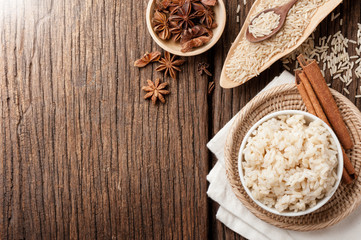 cooked brown rice