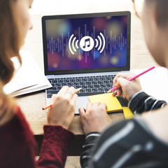 Music Listening Audio Application Equalizer Concept