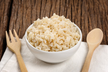 cooked brown rice