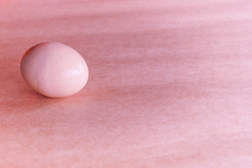 egg on pink background