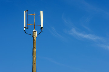 Signal pole in the sky