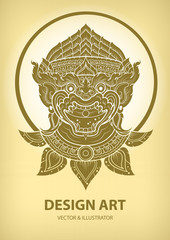 Fototapeta premium layout thai outline pattern vector