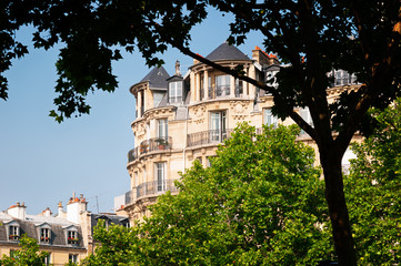 Typical houses in Paris.