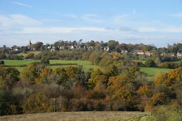 Fototapeta na wymiar View of the village of Mayfield, East Sussex in the autumn