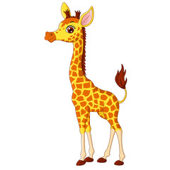 Obraz premium Illustration of little giraffe calf