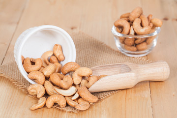 fresh cashew nuts in a bowl