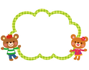 かわいい動物　コピースペース