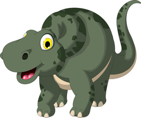 cute dinosaur cartoon posing