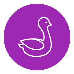 Duck line icon.