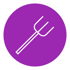 Pitchfork line icon.