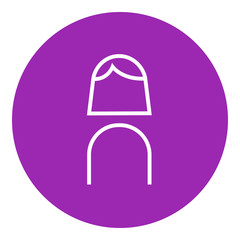 Business woman line icon.