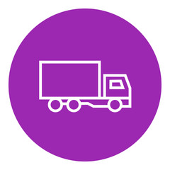 Delivery truck line icon.