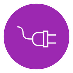 Plug line icon.