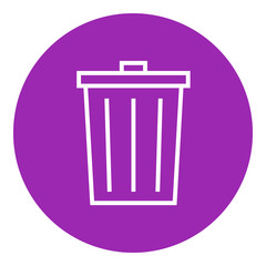 Trash can line icon.