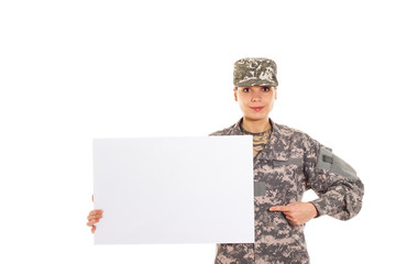 Soldier in the military uniform