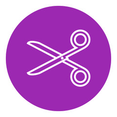 Scissors line icon.