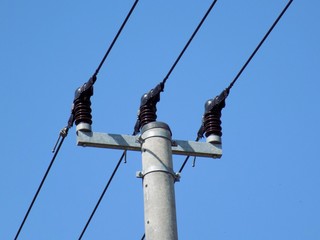 Power line column