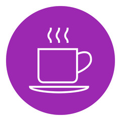 Cup of hot drink line icon.