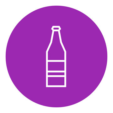 Glass bottle line icon.