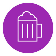 Mug of beer line icon.