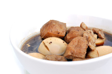 thai food khai phalo egg stewed with meat and tofu in soy sauce 5