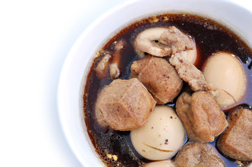 thai food khai phalo egg stewed with meat and tofu in soy sauce 6